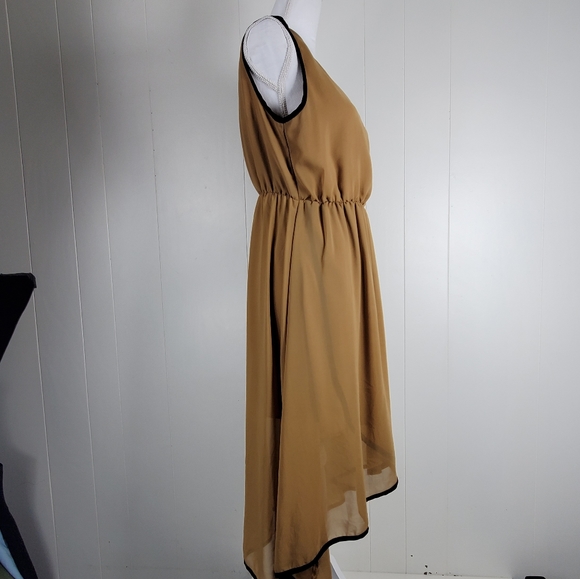 Ya Los Angeles silk blend uneven sleeveless dress size large - Picture 9 of 13